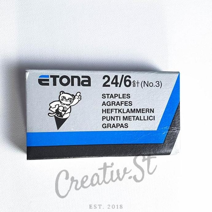 

New Arrival !!! Etona Staples Isi Hekter Stapler Staples Besar No 3 24/6