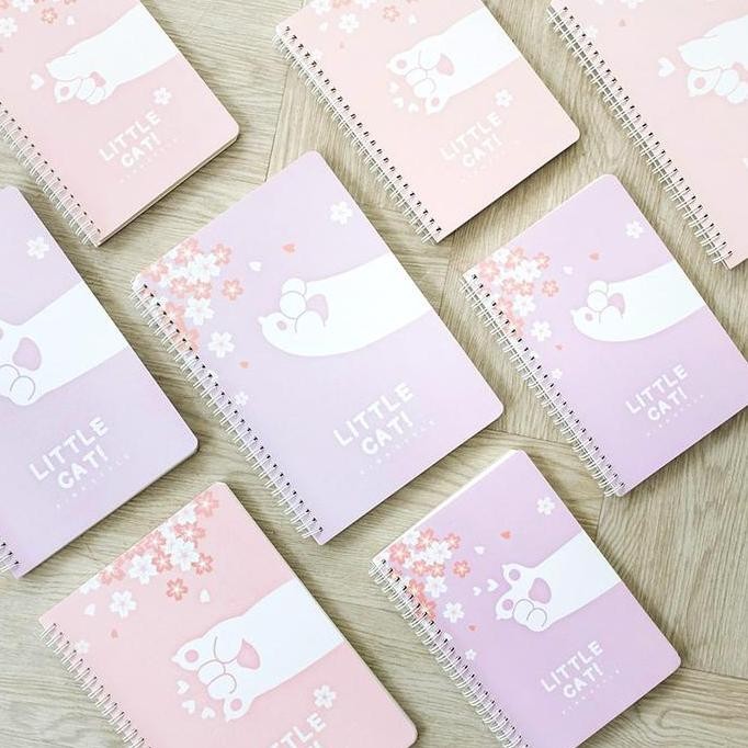 

Terlaris !!! [Creativ] Little Cat Paw Spiral Ruled Notebook