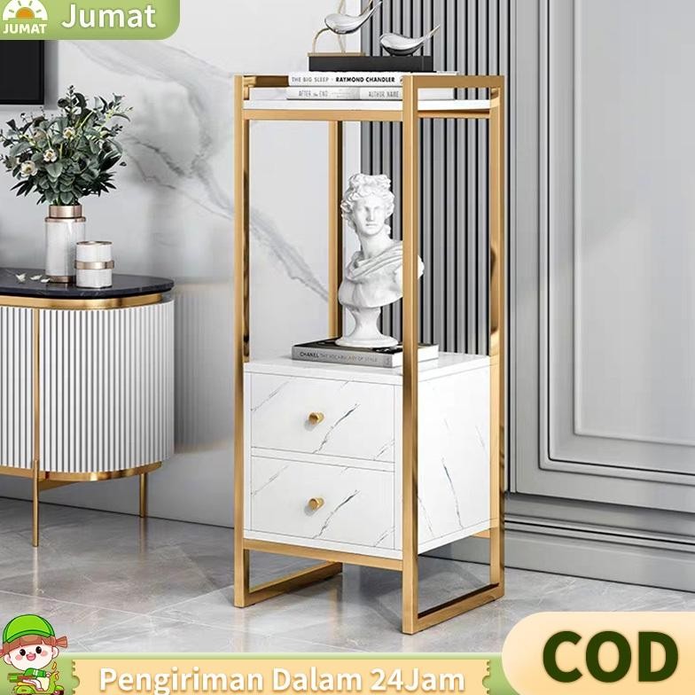 Meja Barber Meja Motif Marmer Meja Tamu Rak Bunga Lemari Penyimpanan Rak Susun Rak Pangkas Rambut Me