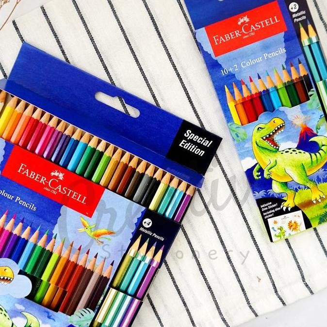 

Ready Stock !!! Faber Castell Pensil Warna 12 24 Warna Color Pencil Dino Special Edition
