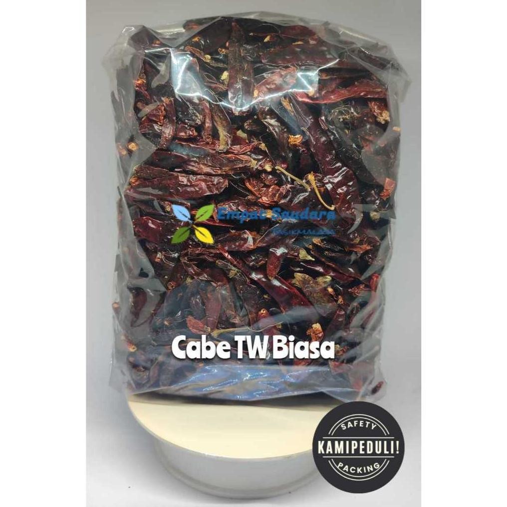 

Tahan Lama (Cabe India) Cabe Merah Besar Kering Kemasan 1000 Gr