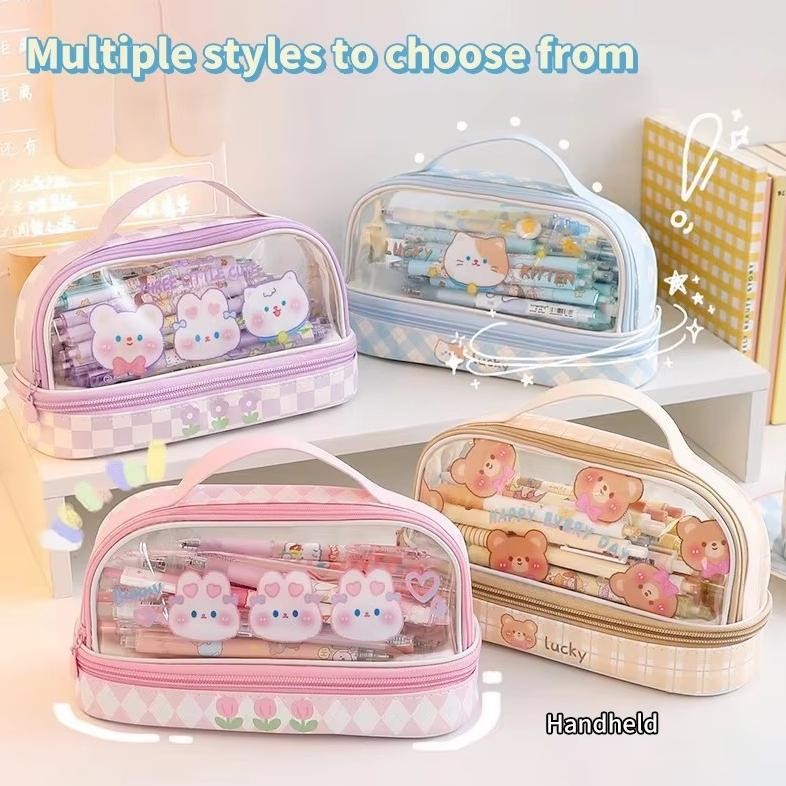 

[original] gagalu tempat pensil besar / transparan pvc pencil case / tas pensil murid lucu / kotak pensil anak aesthetics [terlaris] [terbaik]