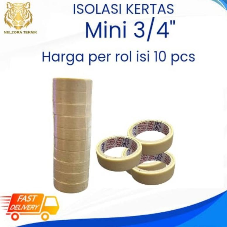 

(1Rol/10Pcs) Isolasi Kertas Mini 3/4