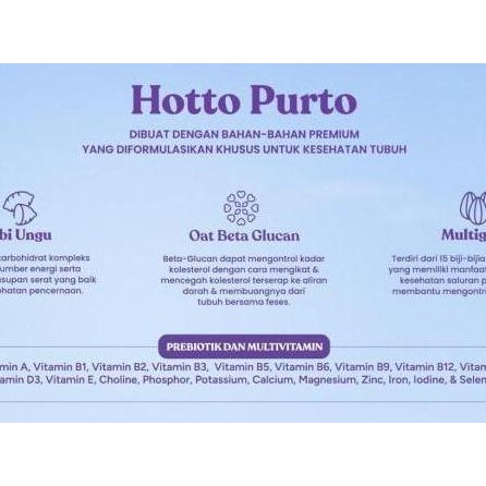 

Promo Campaign !!! Hotto Purto 1 Pouch (16 Sachet) Multigrain With Purple Potato Bpom Halal Official Best Seller