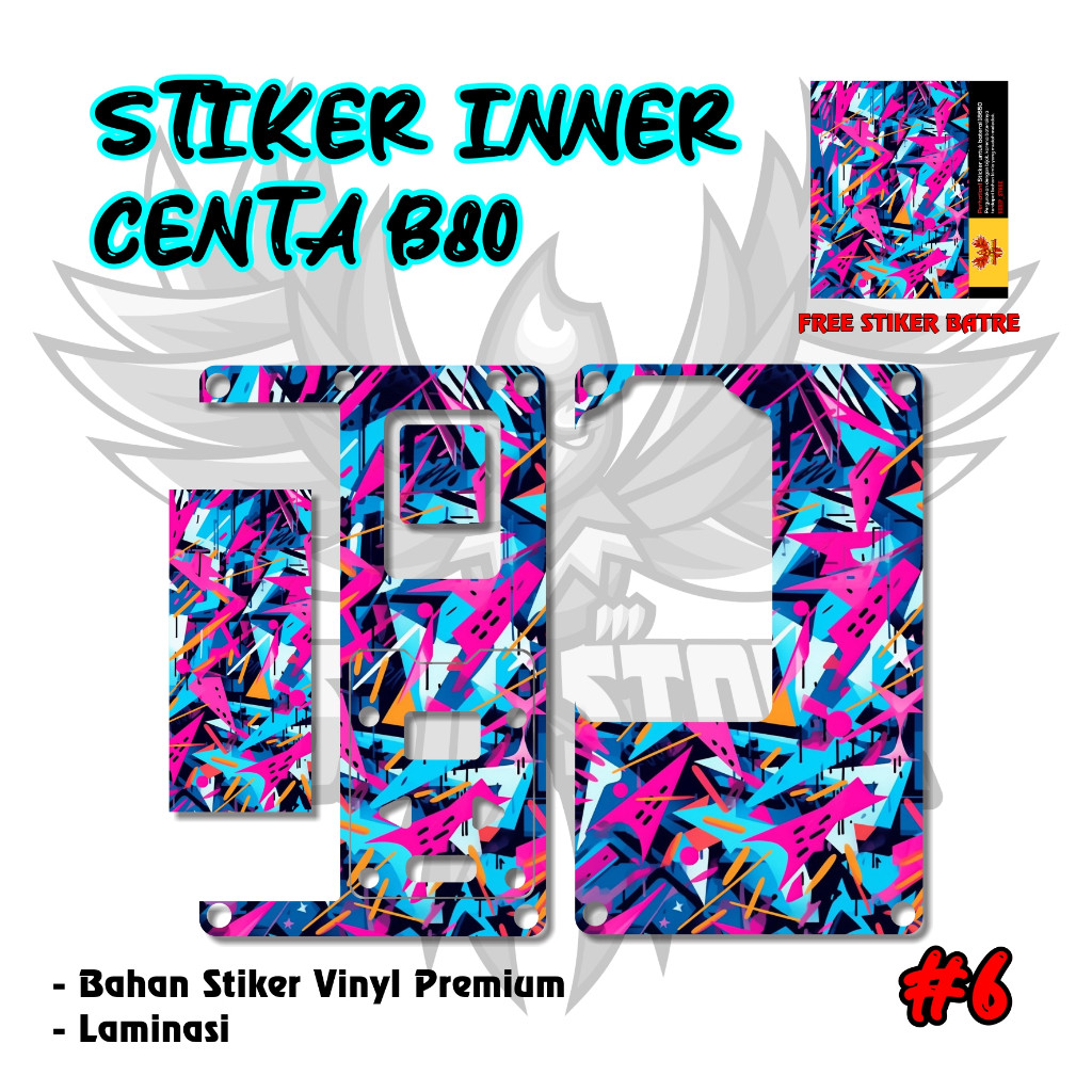 

Terlaris Presisi Stiker Centa B80 Part 4 6 Casing/Stiker Panel Vynil Bisa Custom Dan COD
