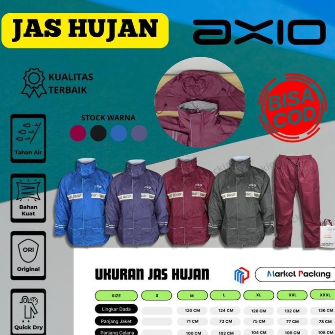 Jas Hujan Axio Original 100% 882 Mantel Mantol