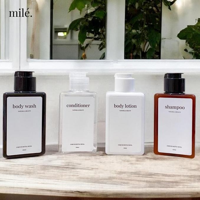 Botol Sabun Travel Size 100ml Aesthetic Minimalis - Botol Sabun Cair - Botol Refill 100ml Tutup Flip