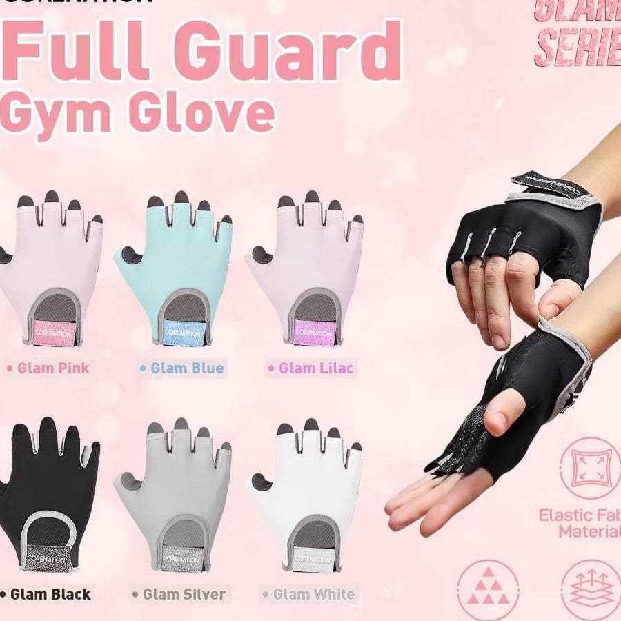 Corenation Glove Fitne Glam Full Guard Anti Lip Pd Arung Tangan Fitne Gym Pilate Epeda Olahraga