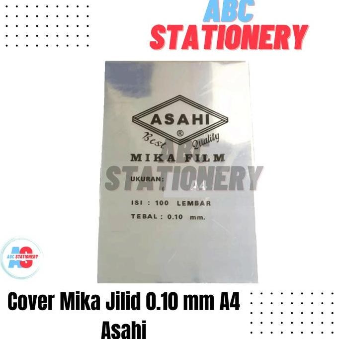 

cover mika jilid 0.10 mm A4 Asahi murah