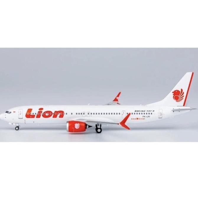 Diecast Pesawat Lion Air Boeing 737 Max 9 Pk-Lri 1/400 By Ng Model