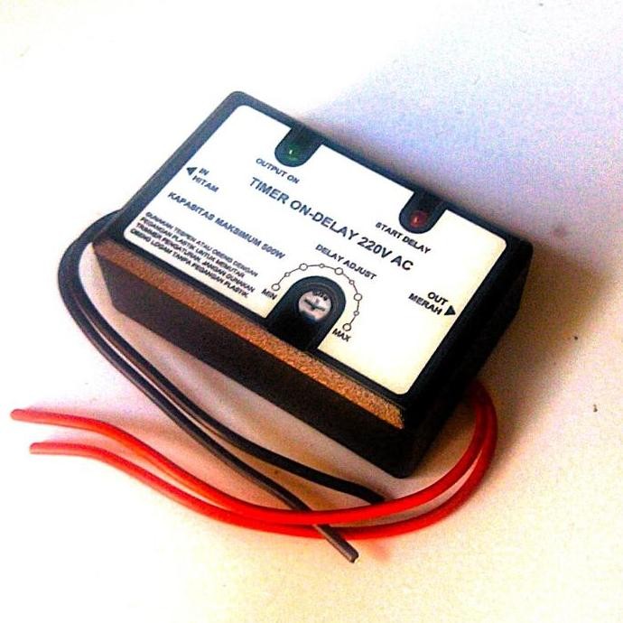 

Terlaris Timer On Delay Pengaman Proteksi Penunda Start 220V Ac 500W Watt Besar