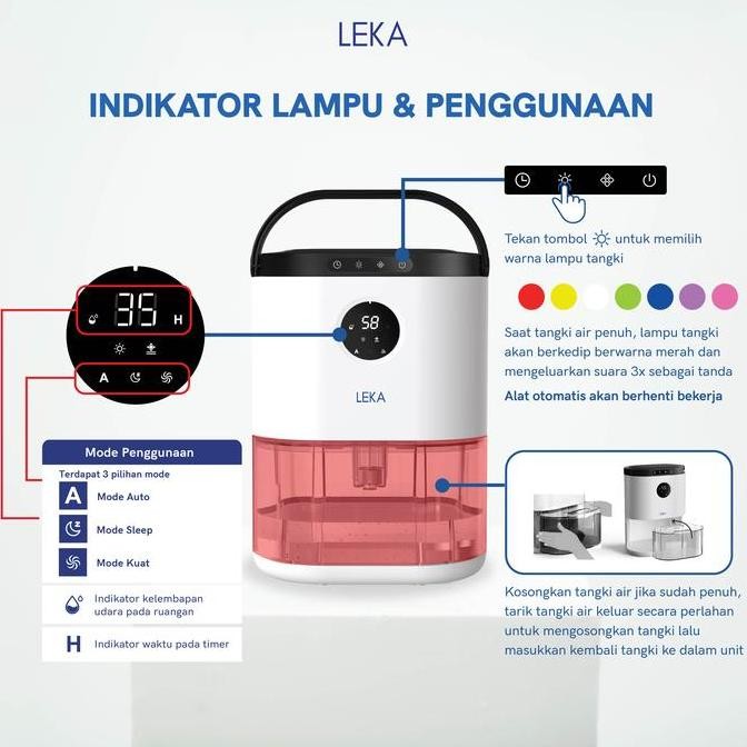 LEKA DH6223 BREEZE DEHUMIDIFIER - SERAP AIR PENYERAP KELEMBABAN