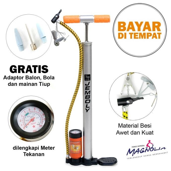 DISKON Pompa Ban Sepeda dan Motor Material Besi Merk Jemboly