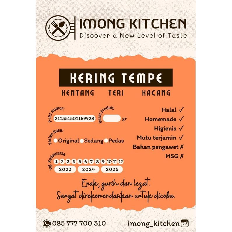 

New Kering Tempe Kentang Kacang Tempe Teri Kacang Murah Meriah Enak 100Gr