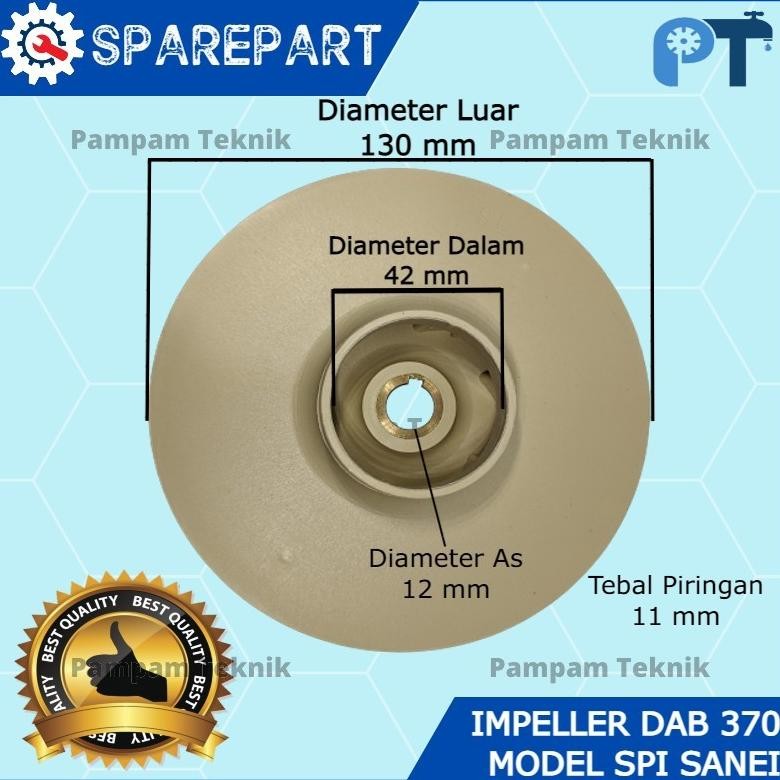 HJK Kipas impeller dab 370 SANEI ORIGINAL - Impeler jet pump d375 SAN-EI model SPI GADING - SPAREPAR