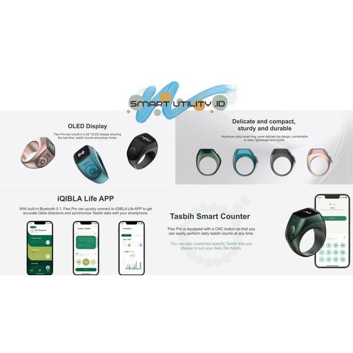 new iQIbla Zikr Ring FLEX PRO murah