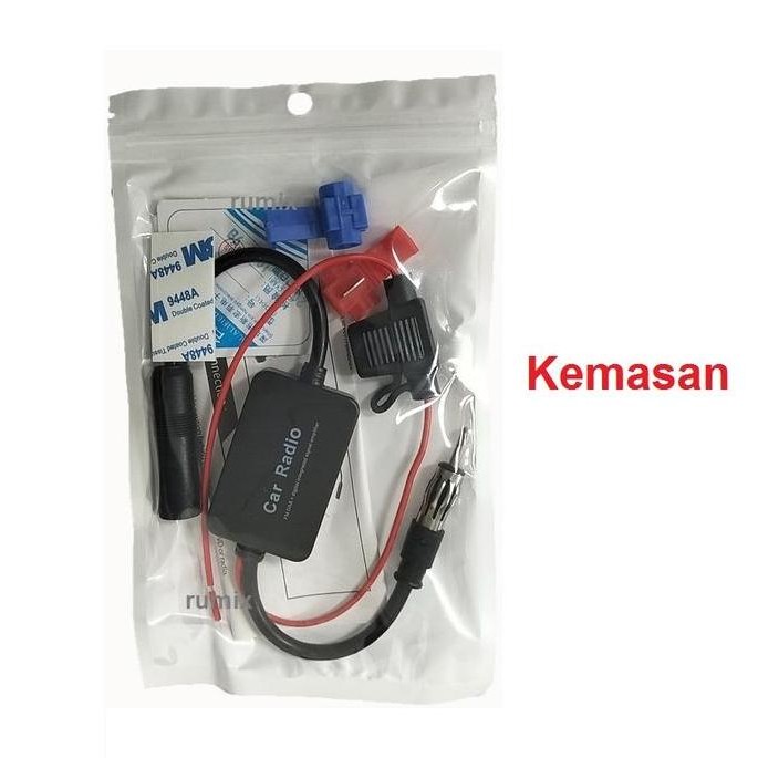 SIGNAL BOOSTER RADIO FM PENGUAT SINYAL ANTENA MOBIL CAR RADIO AERIALS