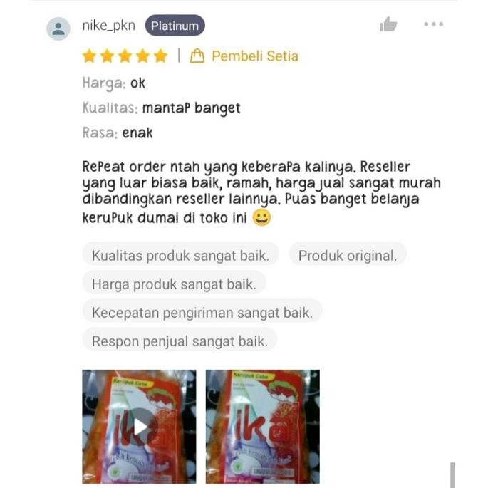 

Mudah Perawatan Kerupuk Cabe Ika (Free Packing Dus)