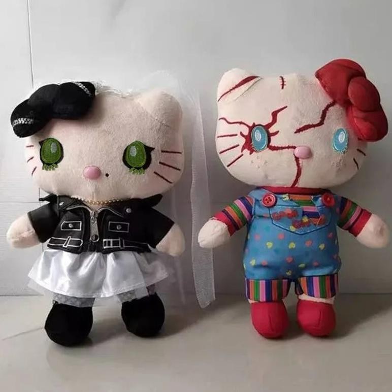 25Cm Sanrio Kuromi Plush Doll Halloween Plush Stuffed Toy Ghost Baby Chucky Cute Kitty Halloween Par