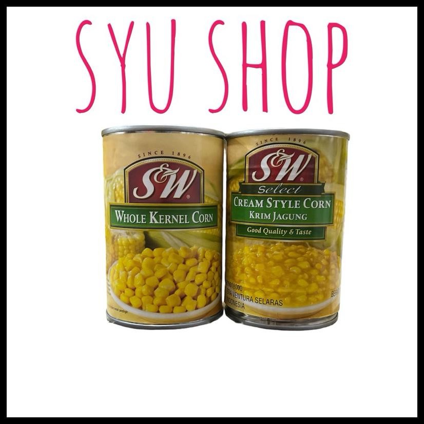 

SW S&W S & W JAGUNG KALENG PIPIL KRIM HALUS WHOLE KERNEL CREAMY STYLE CORN CAN 410GR 425GR