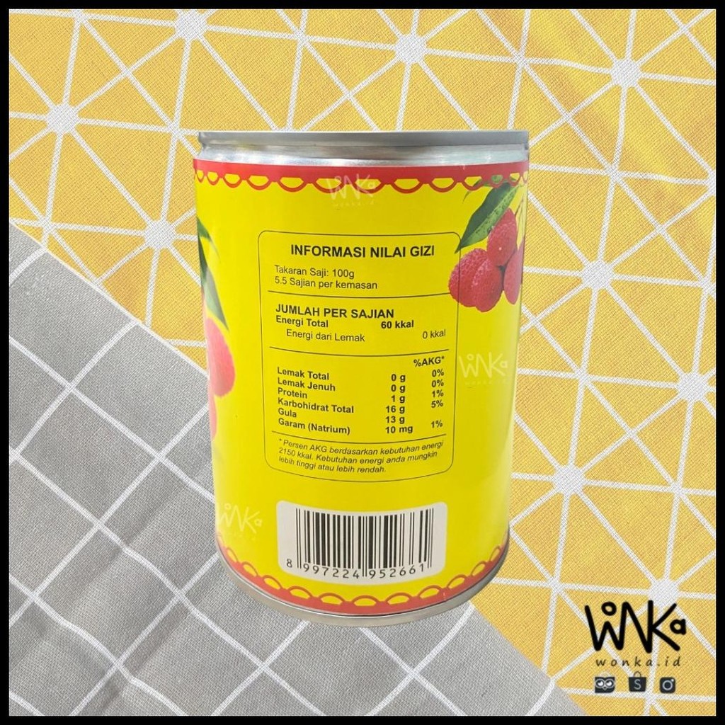 

REGALO LYCHEE IN SYRUP - BUAH LECI DALAM SIRUP - BUAH LYCHEE KALENG