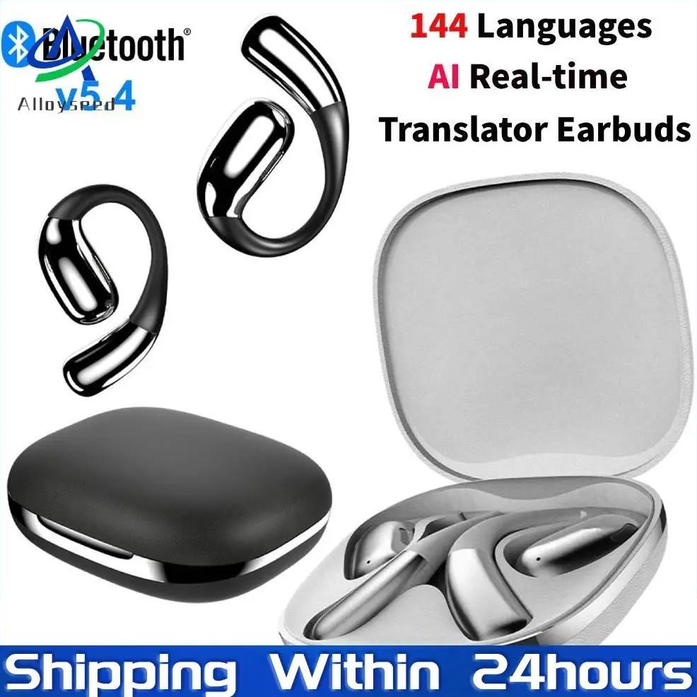 

Wireless BT5.4 AI Real-time Language Translation Earphones 144 Languages OWS Ear Hanging Headphone Translator for Travel Busines