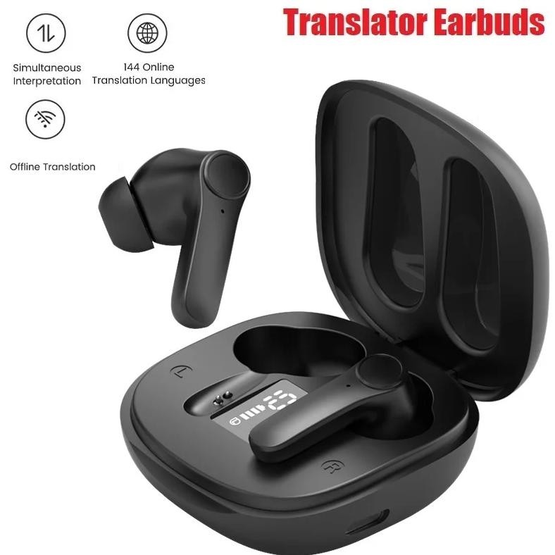 

New 144 Languages Smart Translate Earbuds Real Time Voice Translator Support Online OffLine 4 Translation Mode 98% Accuracy