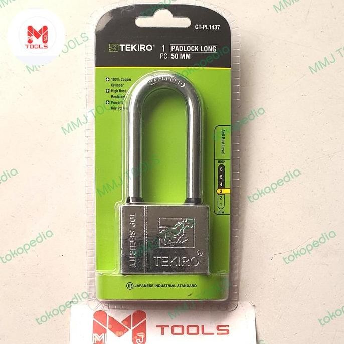 Gembok TEKIRO 50mm Panjang - TEKIRO Gembok Stainless - Gembok Nekel Promo