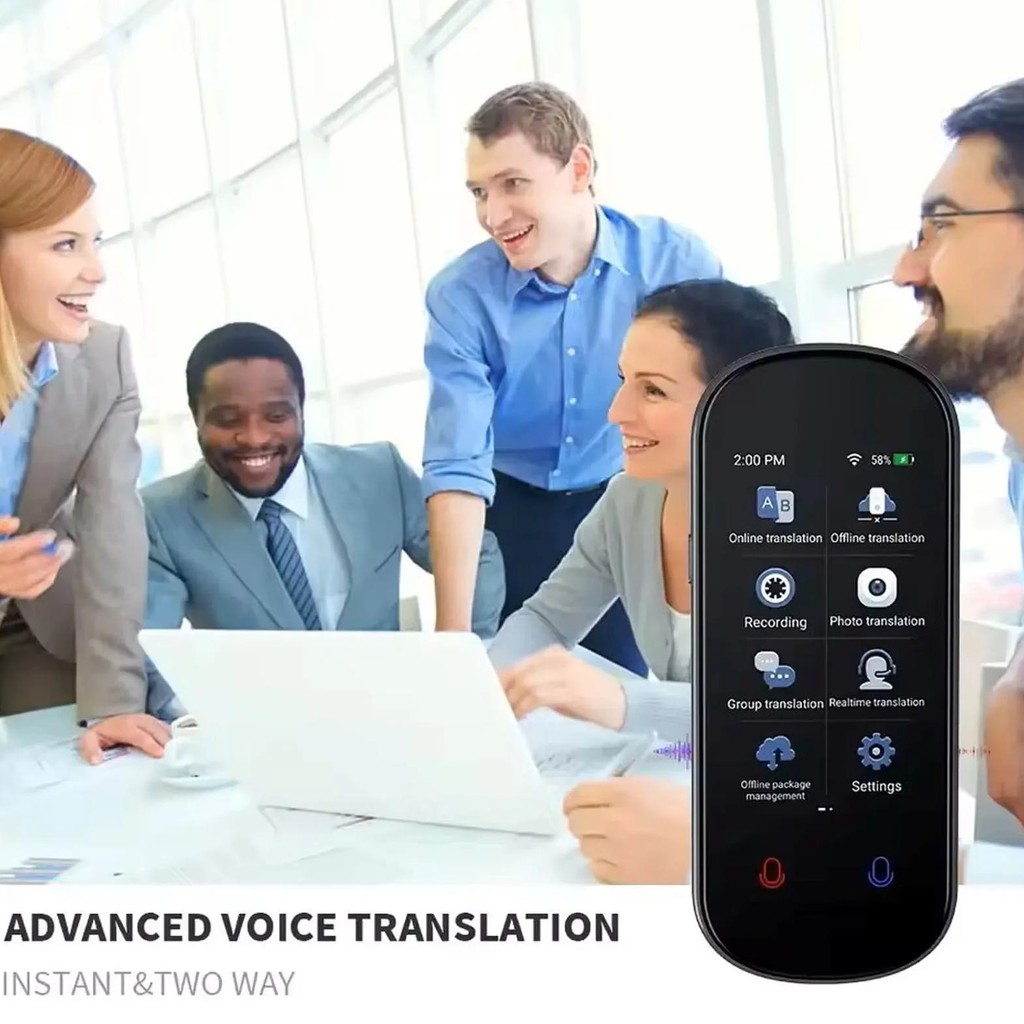 

Z2 Instant Voice Translator 138 Languages Two-Way Translation Portable Smart AI Translator Device Support Offline/Photo Translat