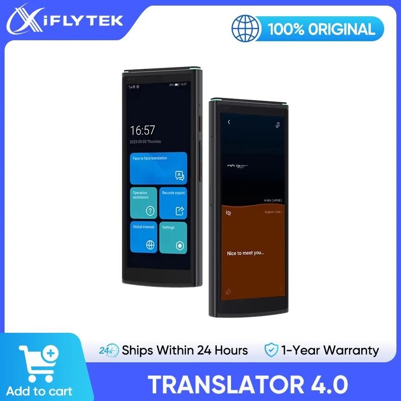

Iflytek 4.0 Language Translator Device, Face-to-Face Bidirection Simultaneous Translation, 60 Languages and 18 Offline Packs