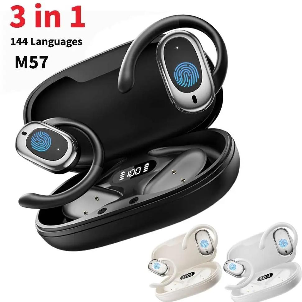 

144 Languages Real Time Translator Earbuds 3-in-1 Translation Earphones Noise Cancelling Waterproof Car AI Translator Earbuds