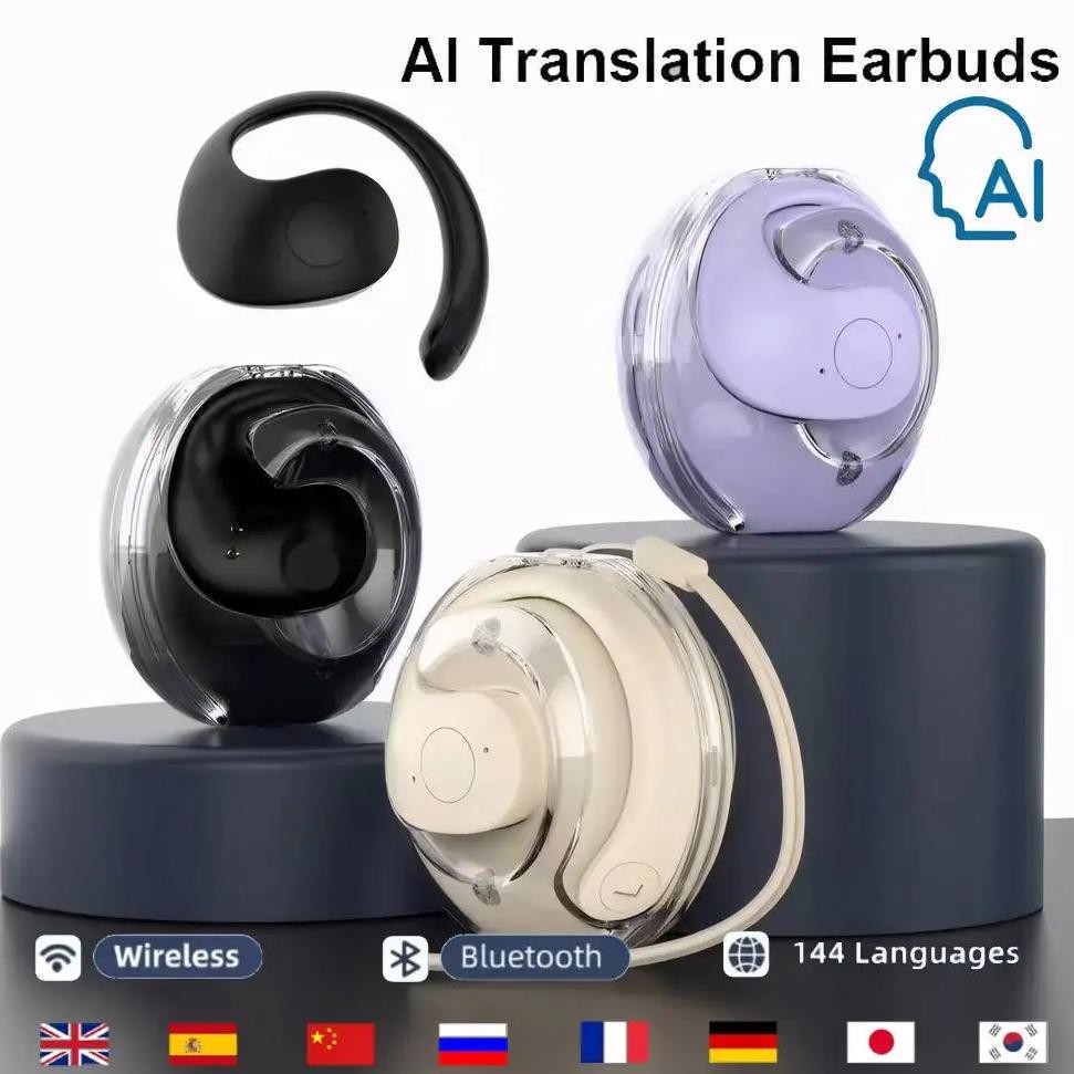 

Real-time Translation Earbuds Global 144 Languages Intelligent Wireless BT Translation Earphones Smart Voice APP: AI Library