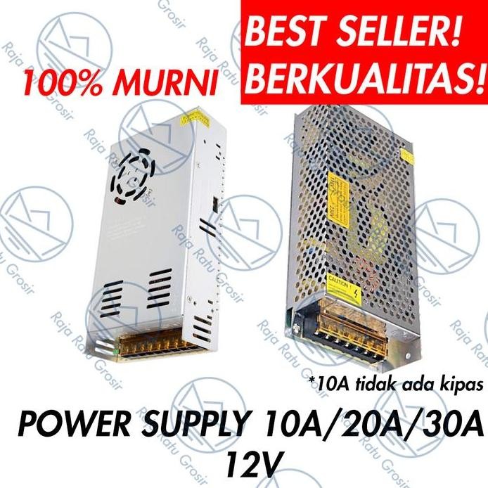 

Terlaris Power Supply 20A / 12V Adaptor Cctv Central + Kipas