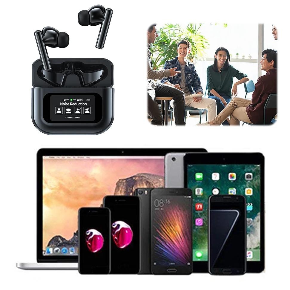 

144 Languages Real Time Translator Earbuds ANC Noise Cancelling Wireless BT 5.4 Translator Headset for Sports Business Travel