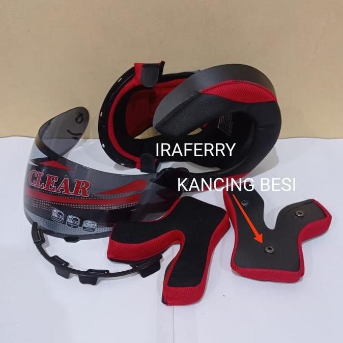 Busa helm kyt rc7 Rc 7 kancing BESI dan kaca helm warna hitam
