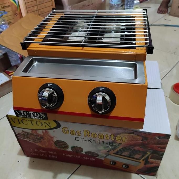 Tersedia panggangan gas sosis bakar, kompor panggang, bakaran, pemanggang ayam