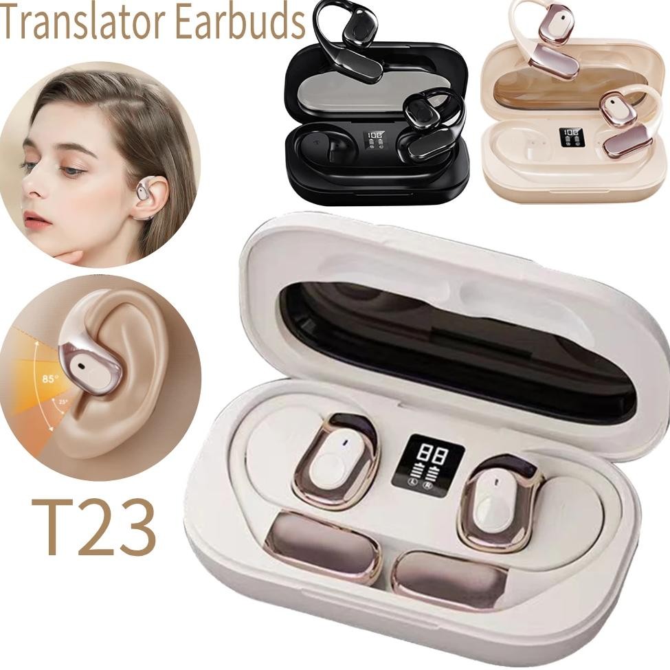 

T23 Translator Earbuds Wireless Translation Headphones 142 Languages Bluetooth Real Time Translator Earbuds Instant Translated