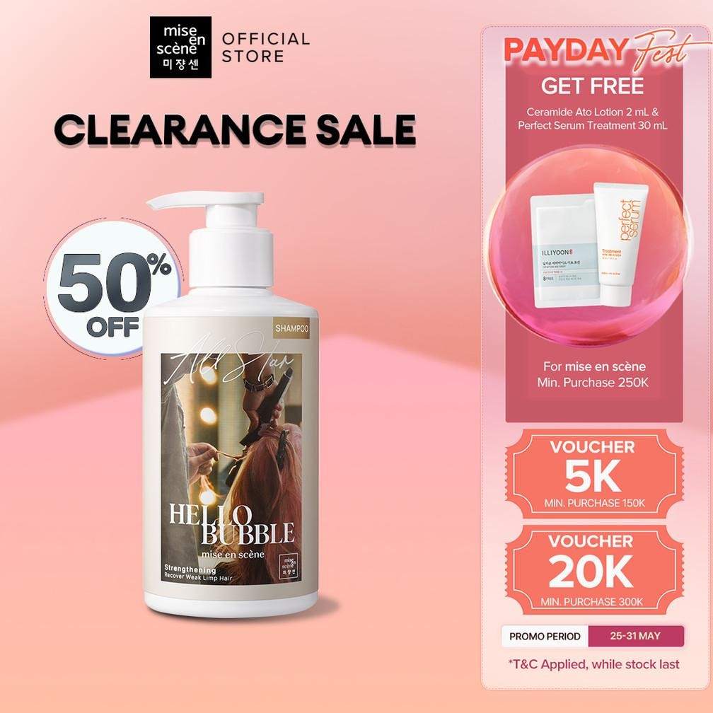 cun_CUN mise en scene Hello Bubble All Star Strengthening Shampoo 500ml - Shampo Untuk Rambut Diwarn