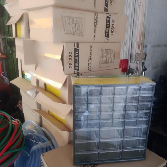 Sellery Rak Penyimpanan Komponen Baut 39 Slot Bahan Mika 29-320