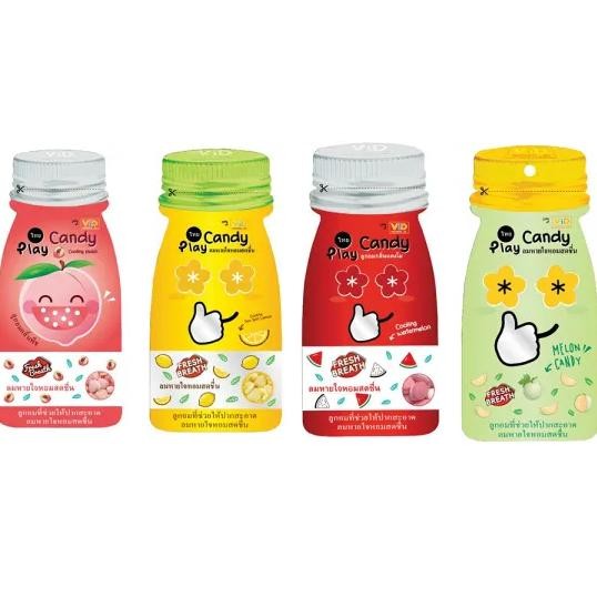 

Play Candy sugar free bebas gula rasa watermelon lemon melon peach permen Halal