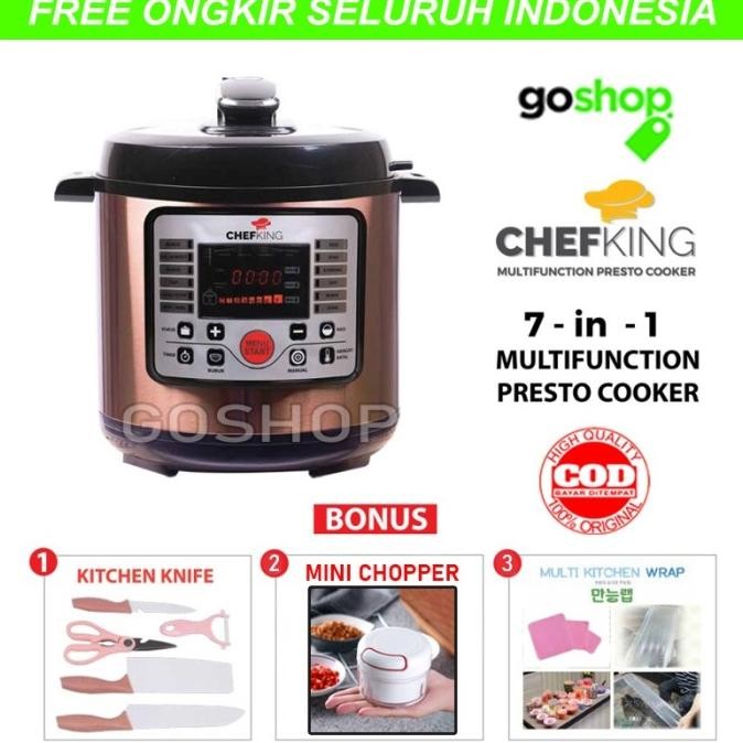 Chefking Pressure Cooker Digital - Presto Alat Masak Multi Fungsi