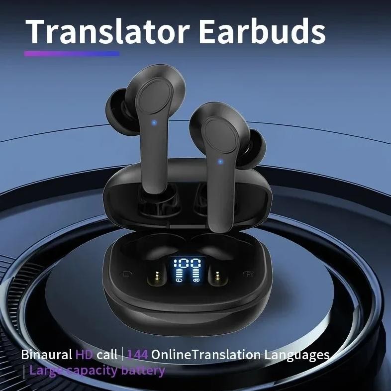 

B11 Translation Headphones Real Time Bluetooth Earbuds Translator 144 Languages Simultaneous Business Interpretation Earphones