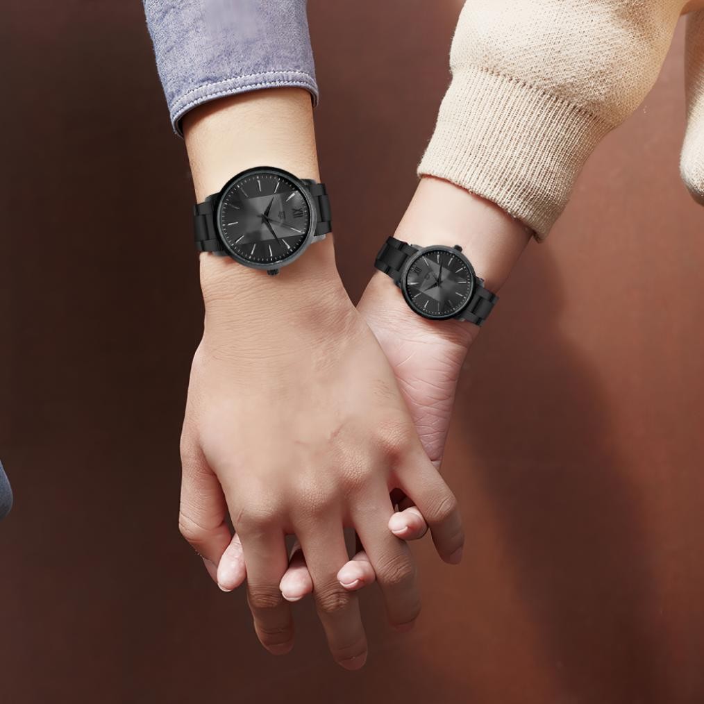 Pad Hener Midnight Jam Tangan Couple Pria Wanita Anti Air Stainless Steel + Kotak Eksklusif Murah