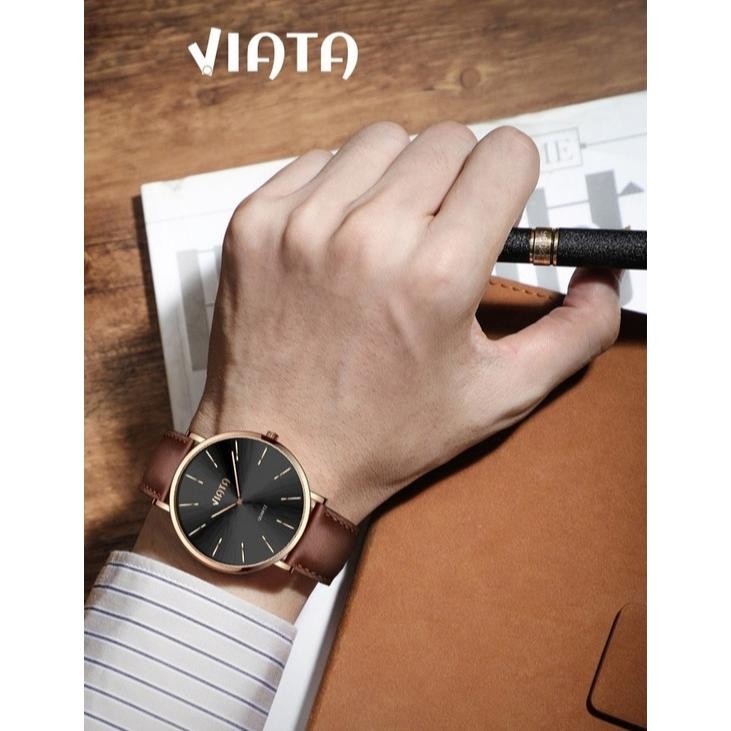 Jam Tangan Couple Viata Original Jam Tangan Pasangan Kapel Pria Wanita Luxury Premium Watch Murah