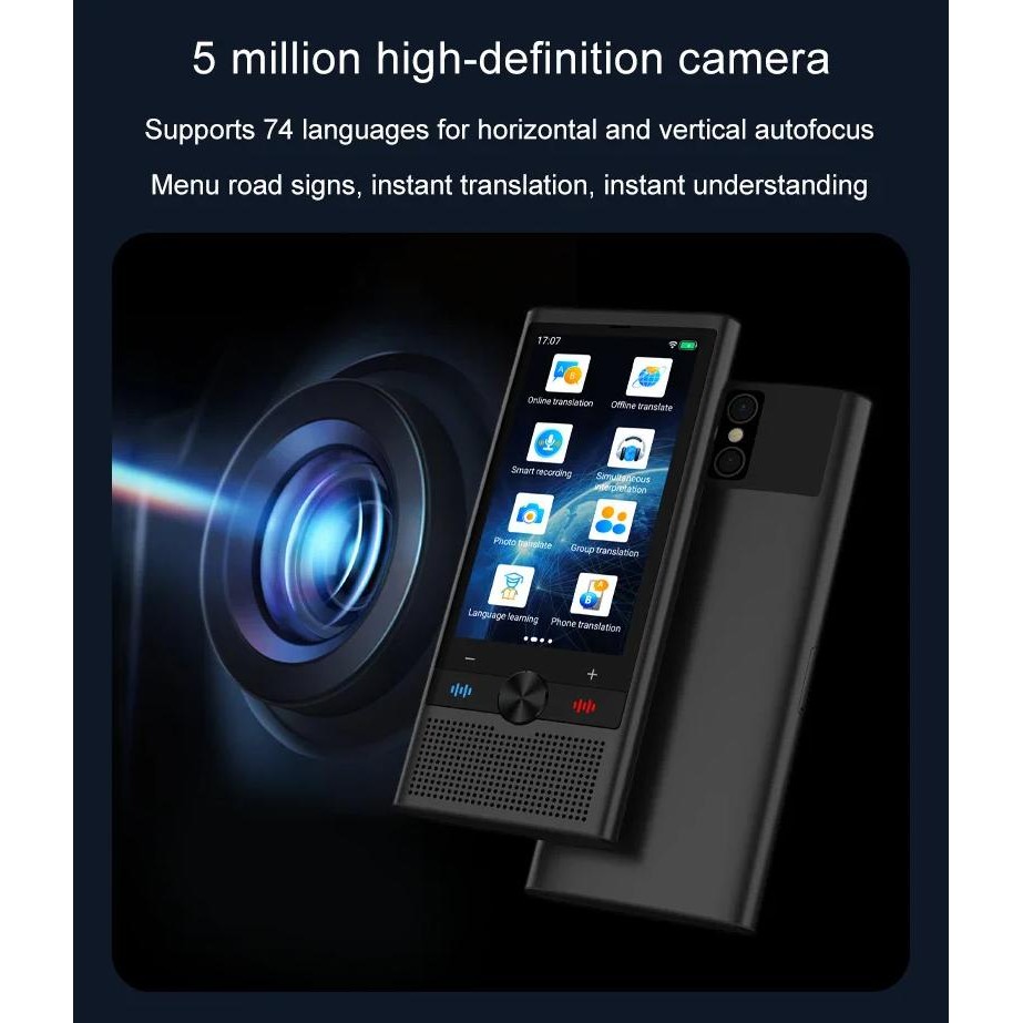 

Portable S10 Smart Voice Translator 148 Languages Real-time Photo Recording Translation 4G WIFI Smart Translate Machine