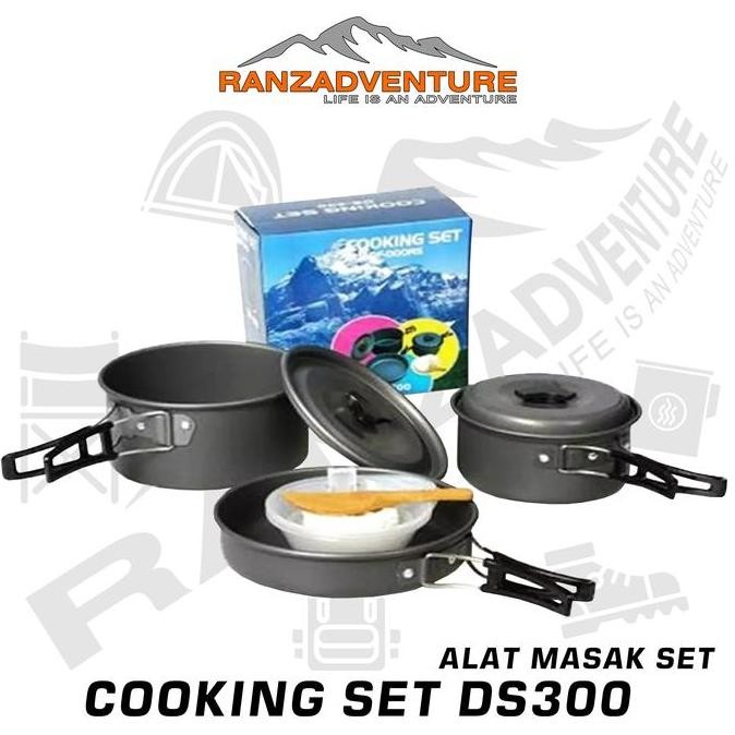 Cooking Set Ds 300 Alat Masak Camping Satu Set Nesting Ds-300 Outdoor
