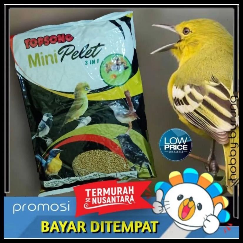 TOPSONG MINI PELET PUR BURUNG KECIL VOER CIPOW PLECI PRENJAK CIBLEK