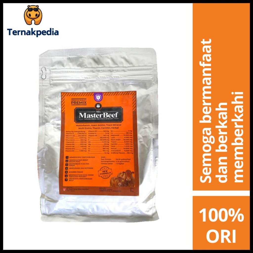 PREMIX SAPI MASTER BEEF 1 KG - PREMIX SAPI PENGGEMUKAN - PREMIX SAPI KONTES