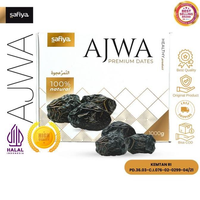 

READY Safiya Kurma Ajwa 1 Kg Kurma Nabi Premium Original