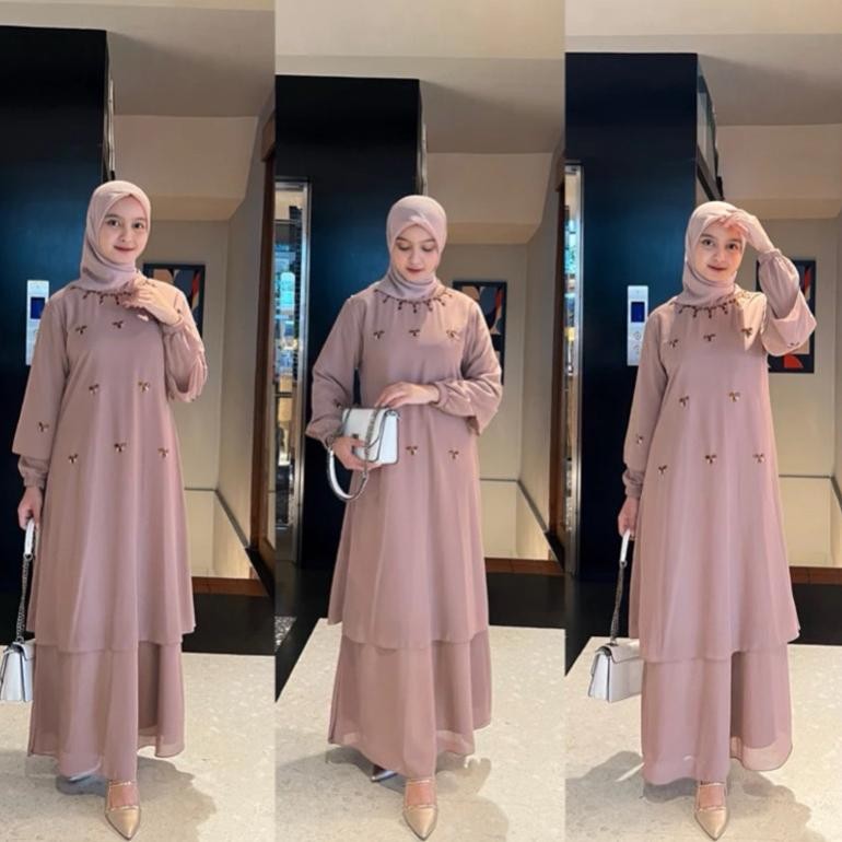 Ready Hijablabel - Salwa Dress / Kurung Malaysia Cantik / Gamis Malaysia Anggun / Set Baju Kurung Ma